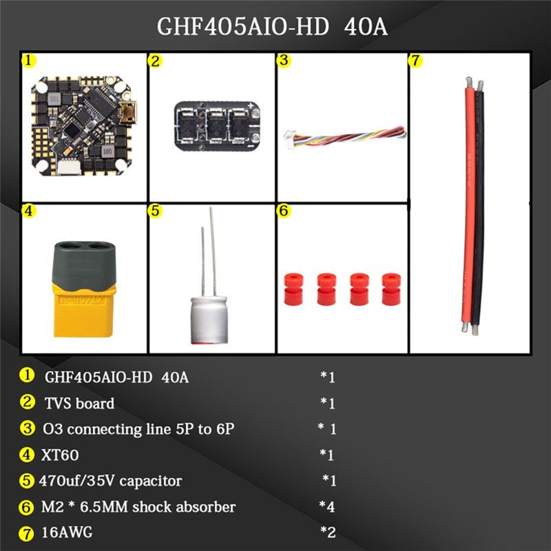 ABTI-GHF405AIO-HD 40A AIO Flig - Fpv Drone Flight Controller recension och pris