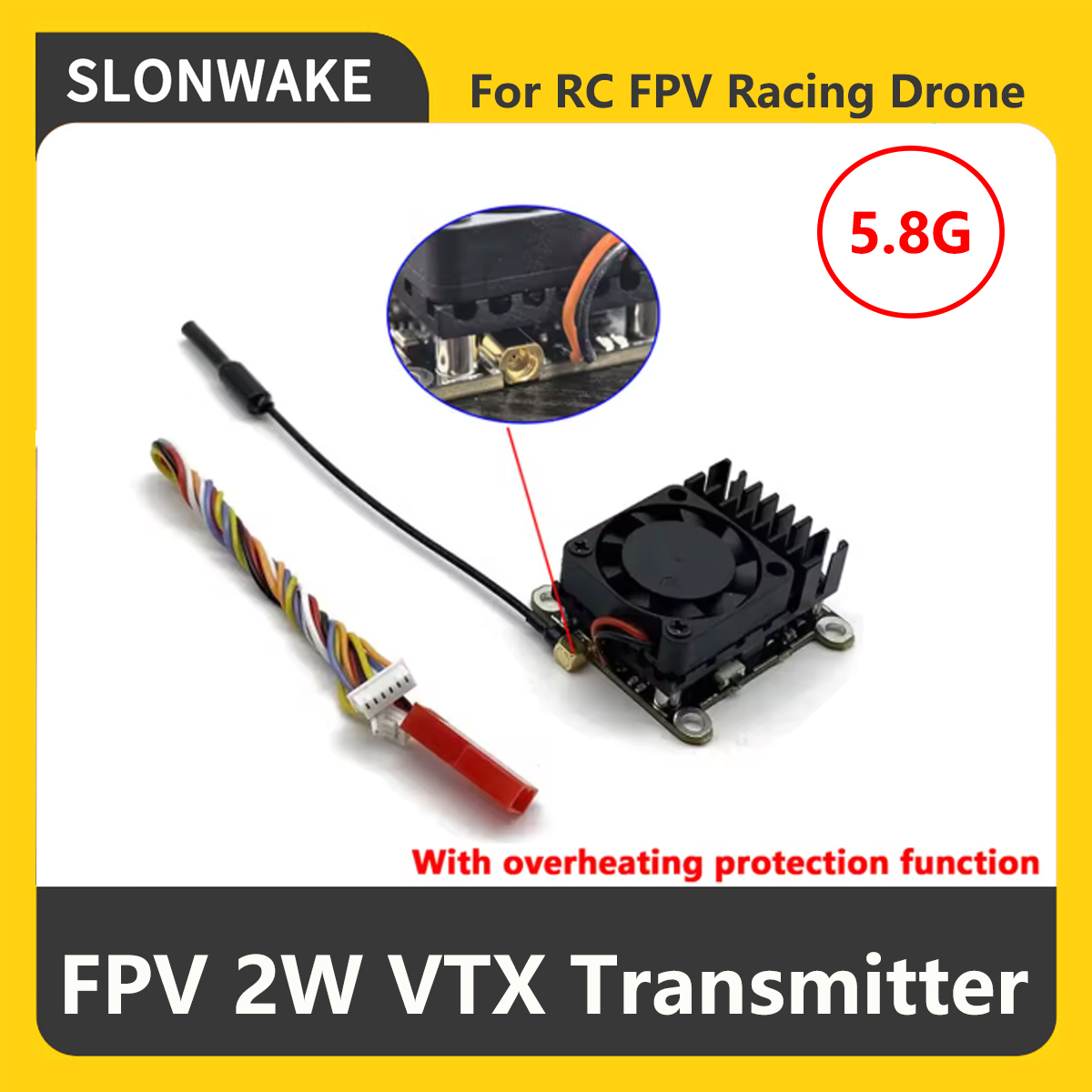 SLONWAKE 5.8G 2000mW FPV VTX T - Fpv Drone Camera recension och pris