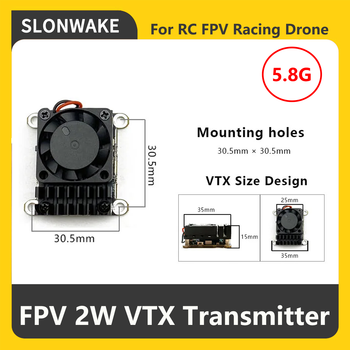 SLONWAKE 5.8G 2000mW FPV VTX T - Fpv Drone Camera recension och pris