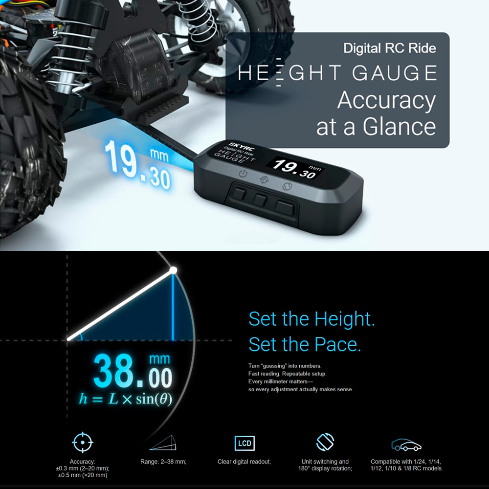SkyRC RC Ride Height Gauge Dig - Fpv Drone Tool Kit recension och pris
